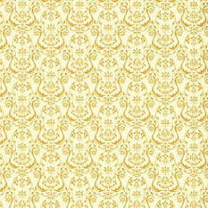 Dollhouse Miniature Wallpaper: Regency, Urn Gold